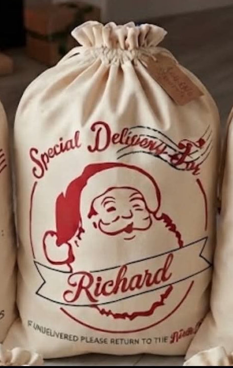 Personalised Large canvas Santa sack